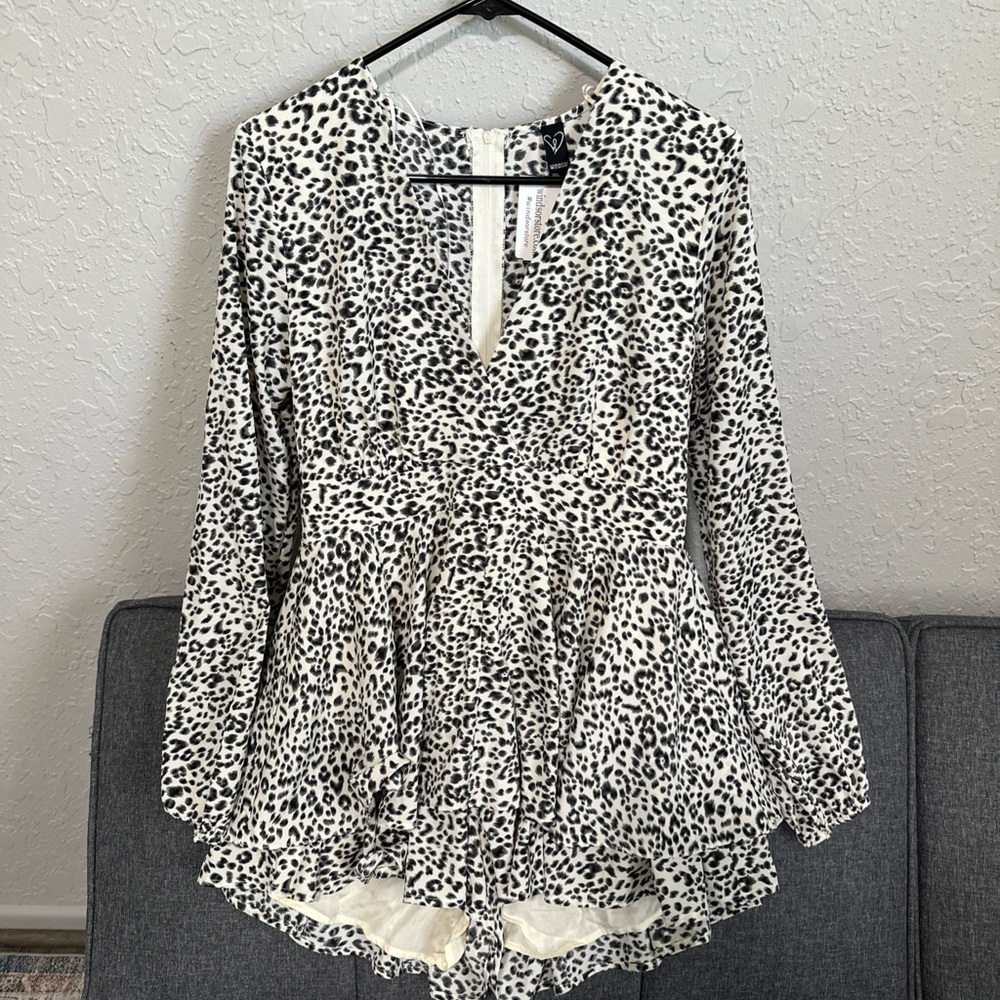 Leopard Print Women’s Romper WINDSOR NWT